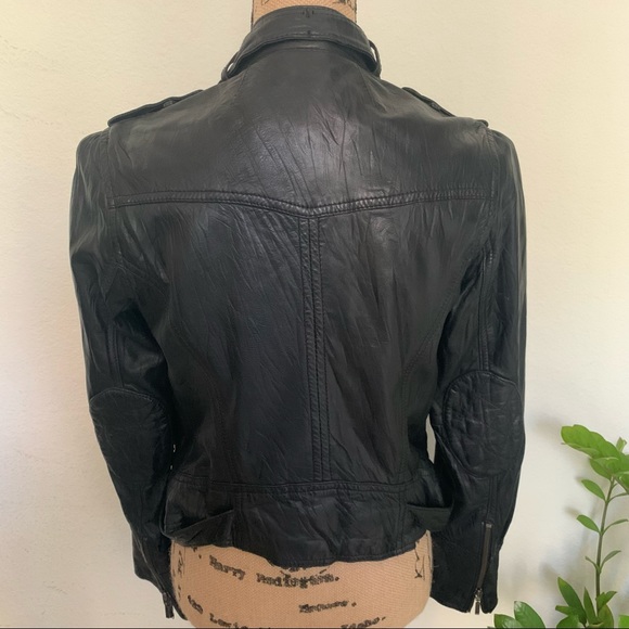 Sanctuary Black Leather Jacket Size Small - Picture 2 of 5